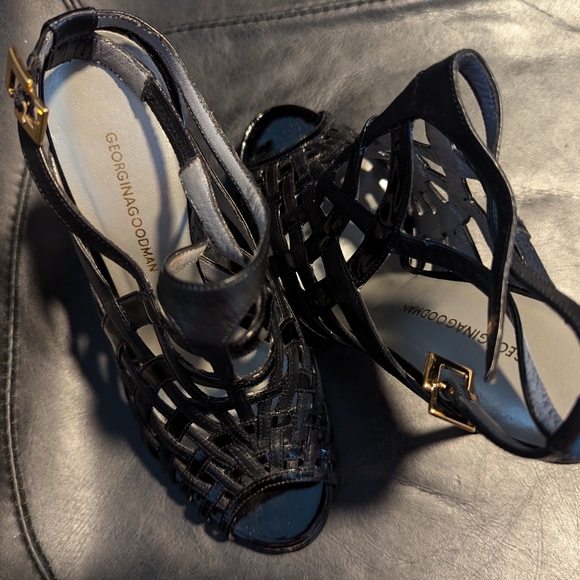 Georgina Goodman Patent leather peeped toe stilettos - Picture 3 of 3